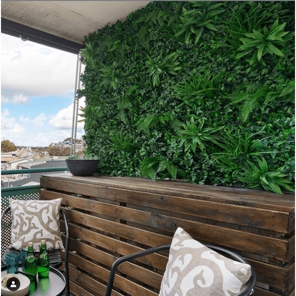 Luxury Green Sensation Artificial Vertical Garden / Fake Green Wall 1m x 1m UV Resistant