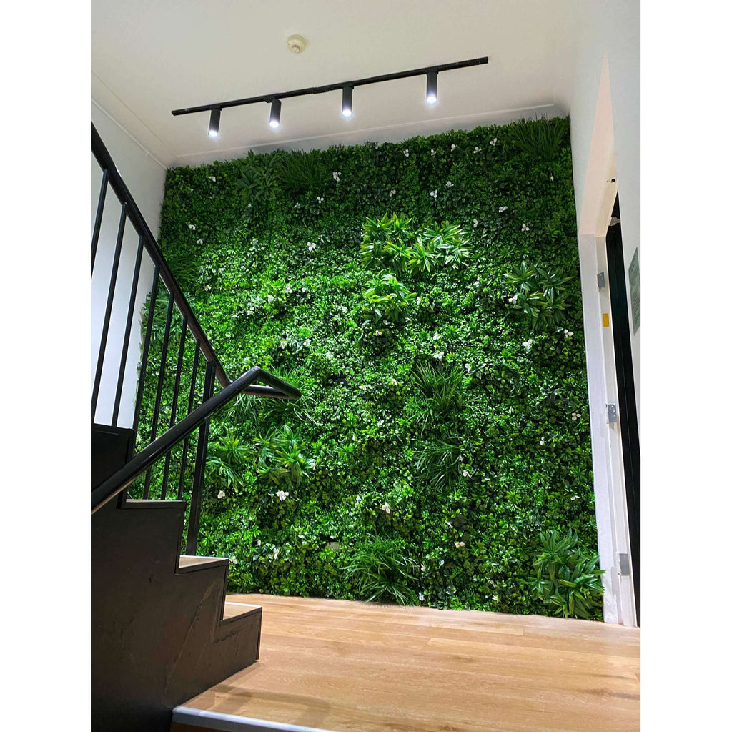 Sample - White Lily Artificial Vertical Garden Panel (25cm x 25cm)